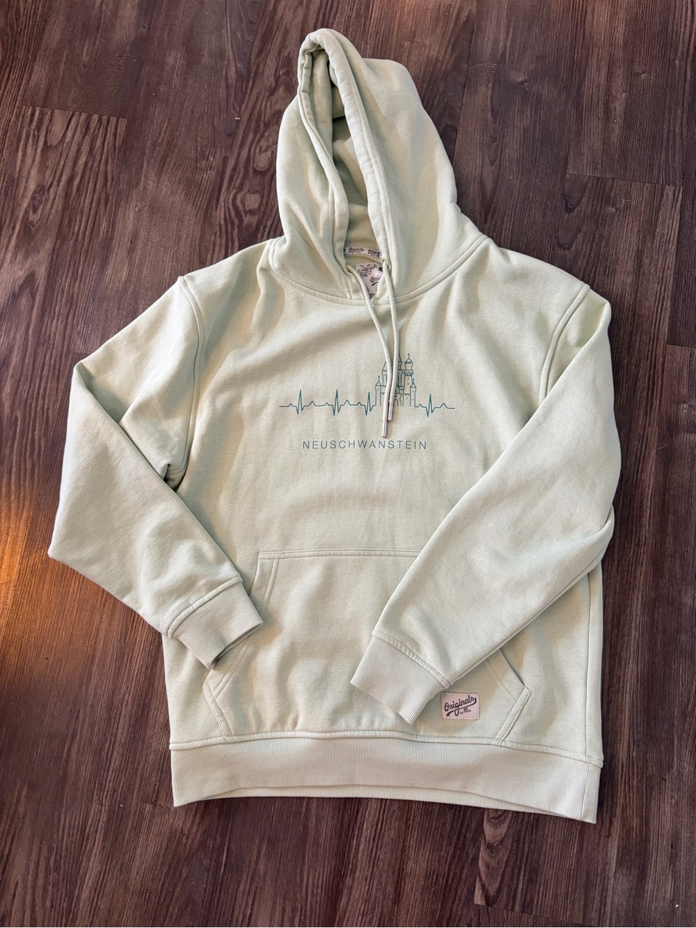 Neuschwanstein Logo Hoodie - Sage Green Womens  Pullover